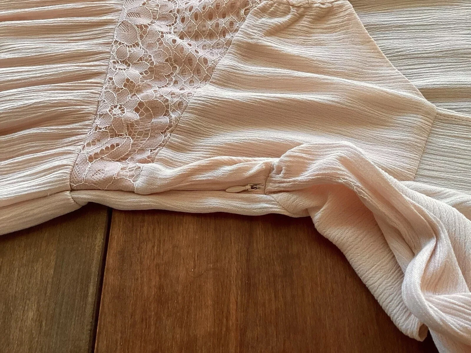 VETEMENTS Maxi abito manica lunga Promesa Boho contadino pizzo shabby chic casale piccolo