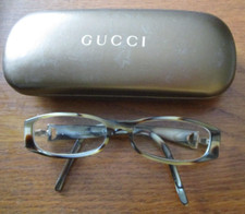 Ladies Gucci Glasses  Case Rectangular Brown Cream Tortoise 130 GG 3009SVF VNTG