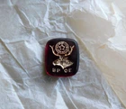 BPOE : Elks - Stone w/ logo - 16x14mm Ruby color stone, gold logo Jewelry insert