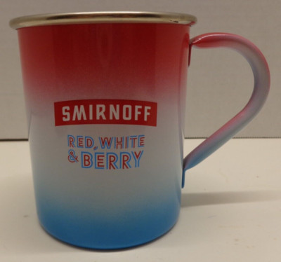 Smirnoff Red White & Berry Promotional Metal Mug New
