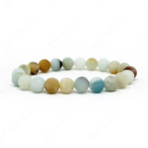 Bracciale Fatto a Mano Pietre Naturali Perline Tondo Elastico Guarigione Reiki 8mm - Foto 13 di 37