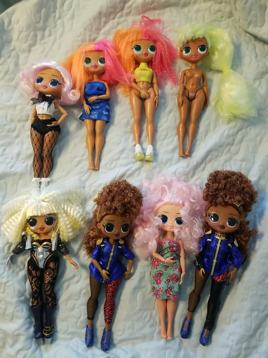 LOL Surprise OMG 9” Dolls Mixed Lot of 5 with Some Clothes All