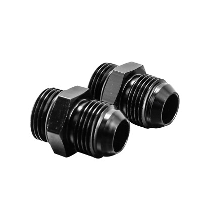 2 x 10AN Flare to 10AN ORB Male Fuel Rail Adapter O-Ring Fittings Aluminum.