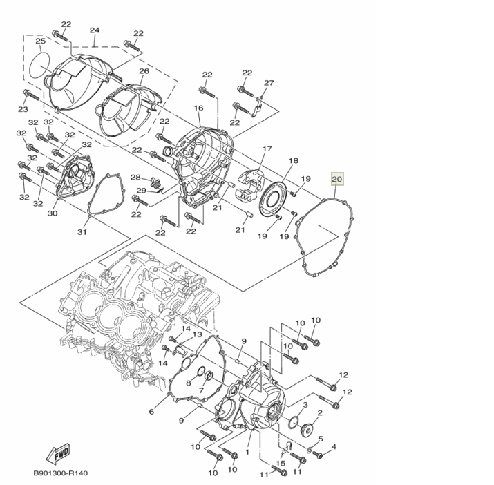 Clutch Cover Gasket For YAMAHA FZ09 FZ 09 FZ09 1416 FJ09 FJ09 1517 XSR900 eBay