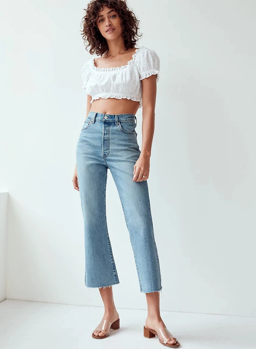 Dodelijk Sijpelen ga verder Levi's Ribcage Crop Flare Jeans 31 Scapegoat High Rise Raw Hem NEW Free People | eBay Dodelijk Sijpelen ga verder Levi's Ribcage Crop Flare Jeans 31 Scapegoat High Rise Raw Hem NEW Free People | eBay