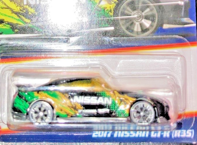 Voiture Miniature Hot Wheels Nissan GT-R 2017 - Série Neon Speeders #3/8, échelle 1/64, Verte - Neuf