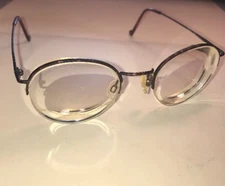 Round Designer 9005 Semi Rimless Eyeglasses Frames Made In Hong Kong