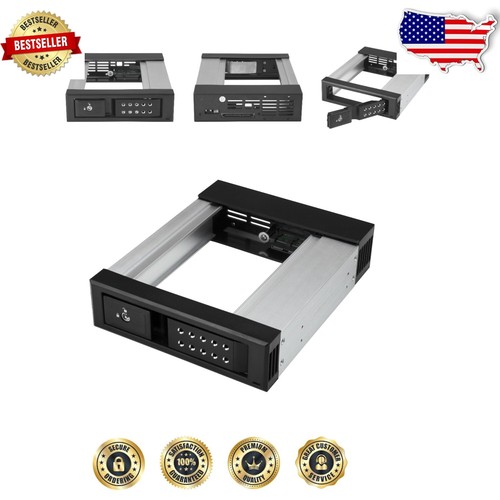 Compact Aluminum Hot Swap Bay for 3.5" Drives - Easy Installation and Security