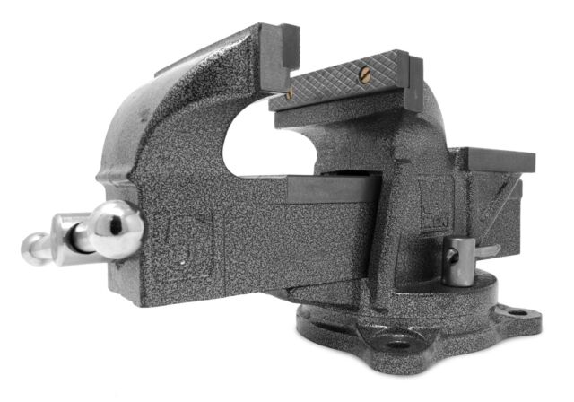 5 Bench Vise Heavy Duty Cast Iron 360 Degree Swivel Base Table