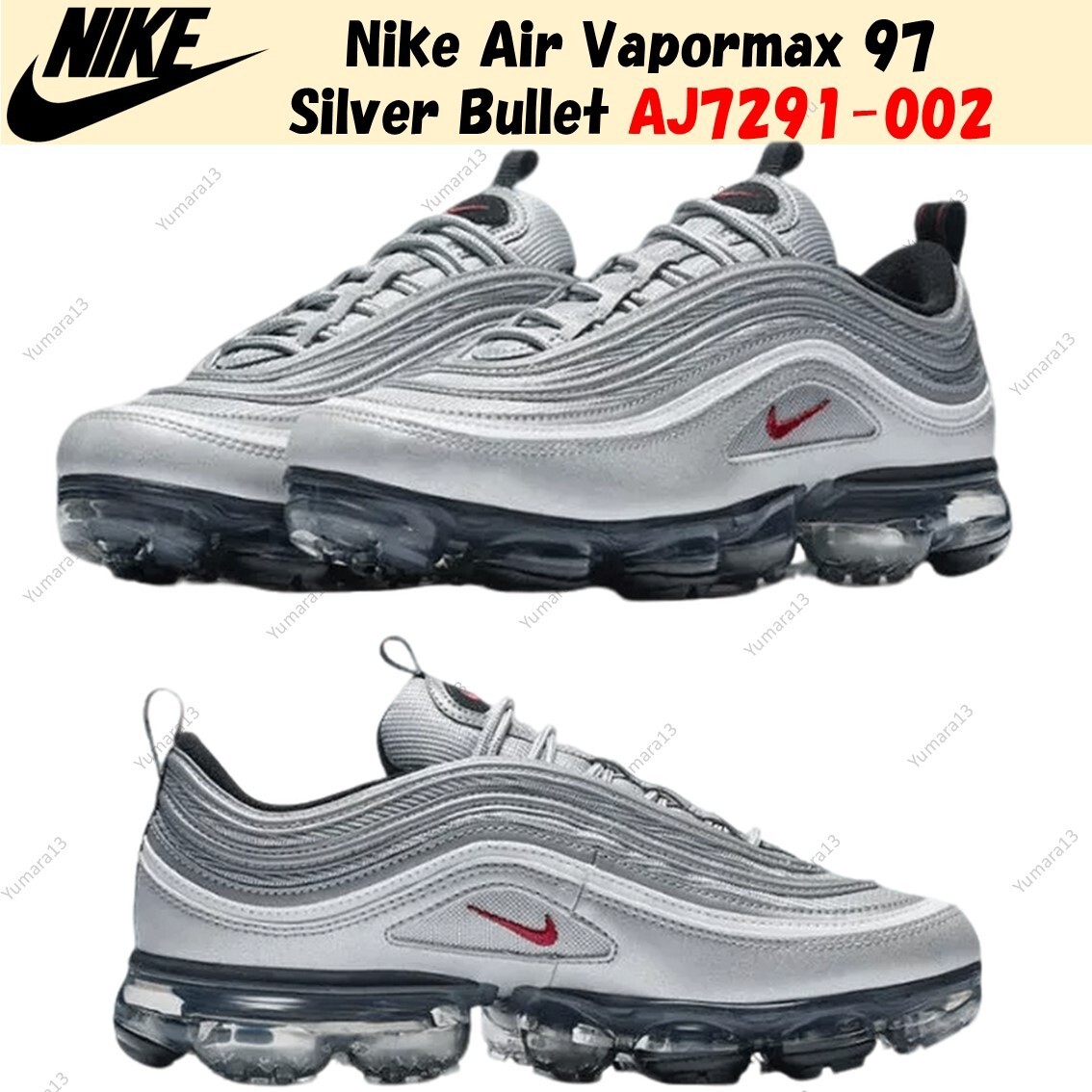 Nike Air Vapormax 97 Silver Bullet AJ7291-002 Men's Size | eBay
