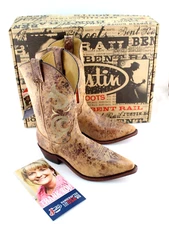 JUSTIN Bent Rail Size 8 EE Rustic Tan Snip Toe Men's Work Boots BR103 MSRP $300