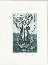 LUISA GARCIA-MURO: Exlibris für Victor Oliva