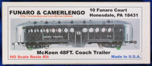 LMH Funaro F&C 704  MCKEEN 48' MOTORCAR TRAILER COACH  Streetcar 1-PC w/ TRUCKS - Picture 1 of 5