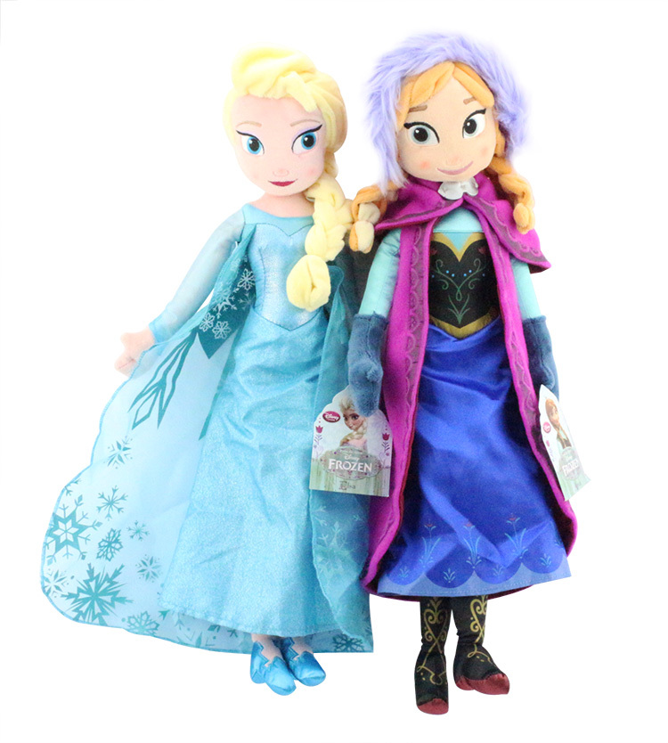 Disney Frozen Princess Anna & Elsa Plush Set 16" Doll Stuffed Toy eBay