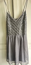 Hollister Mini Dress Womens Small Gray Sequined Cocktail Party New