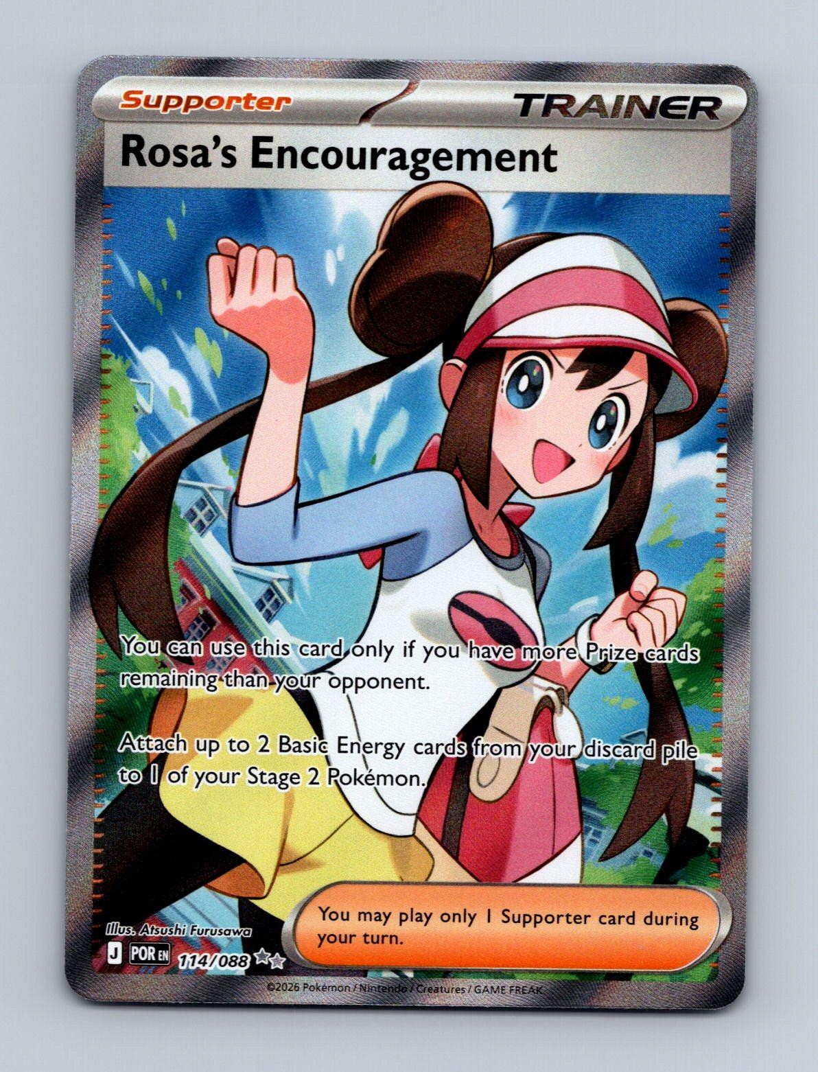 Rosa's Encouragement 114/088 Ultra Rare Perfect Order Pokemon Holo Near Mint