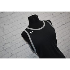 Under Armour Gym Shirt Tanktop Womens Size Small Loose Black Polyester Heatgear
