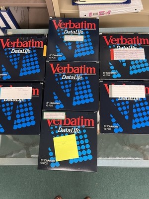 Lot of 98 Vintage Verbatim DataLife 8  Floppy Disks 2S/2D Double Sided Bulk