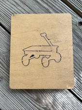 4 7/8" x5 7/8" Ellison Educational Wooden Die Wagon #237 * Retired