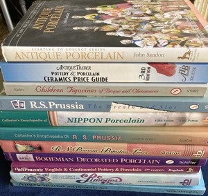 LOT of 11 Antique Porcelain ID & Price Guide Books RS Prussia, Limoges, Bohemian