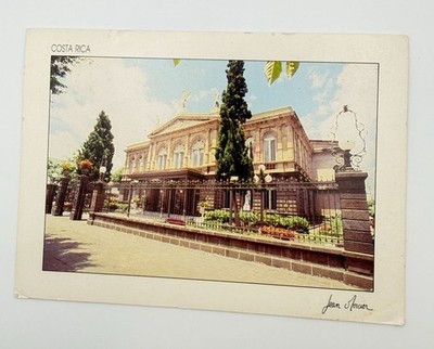 Vtg Postcard Costa Rica San Jose Teatro Nacional Jean Mercier National Theater