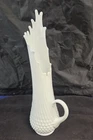 Vintage Fenton Hobnail White Milk Glass Swung Glass Pitcher Vase 17.5” Tall
