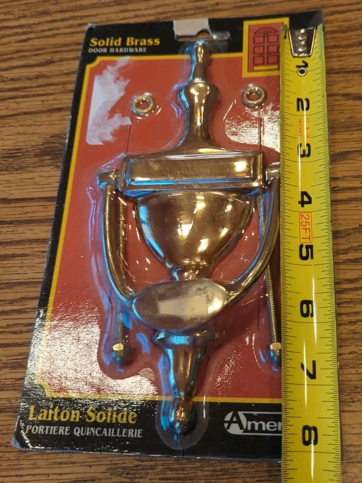 Vintage Amerock Carraige House Door Knocker New Antique English NOS Solid Brass Foto 3 de 3