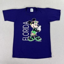 Vintage 80s/90s Velva Sheen Mickey Mouse Florida Shirt Youth L 14-16 Made USA