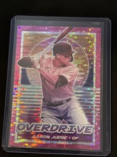 🔥Aaron Judge 2021 Panini Chronicles Overdrive Pink Pulsar Prizm #18 Yankees