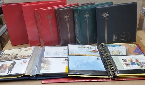 Canada FDC 1986-2014 Collection of 588 Different Covers in 8 Binders, All VF