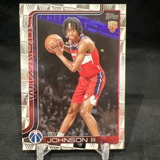 Tre Johnson III Season Tip-Off Foil Rookie RC 2025/26 Topps Card #206 Wizards. rookie card picture