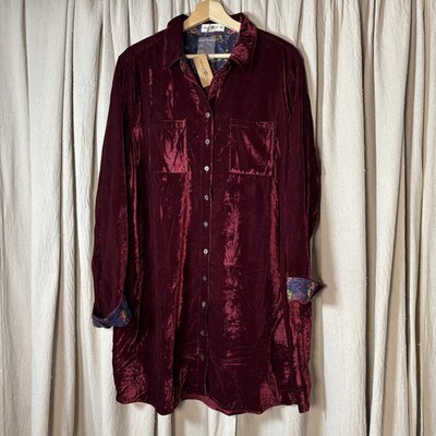 burgundy velvet shirt dress Burgundy Crinkled Velvet Button Down Maternity Shirt Dress – PinkBlush main image 0