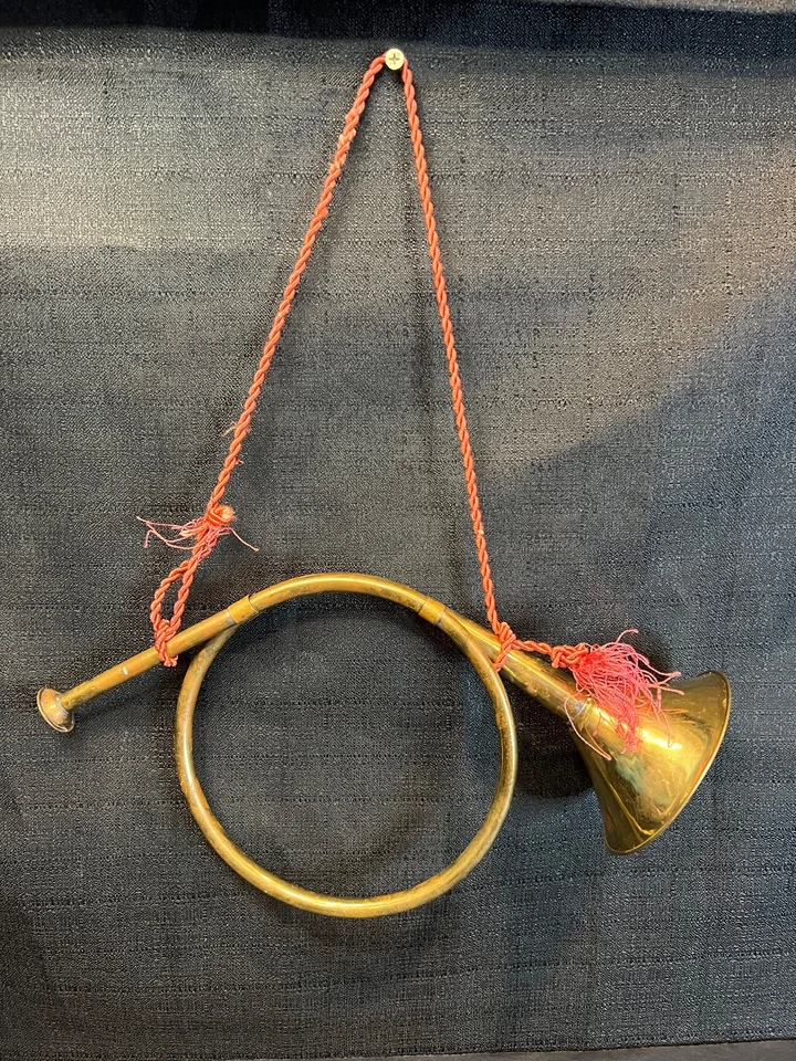 VTG 13"L Decorative Brass Horn Rope for Hanging Made in India Christmas - Image 2 of 4