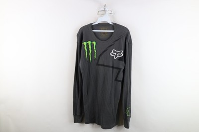 Fox Racing x Monster Energy Mens XL Ricky Carmichael Thermal Waffle Knit T-Shirt