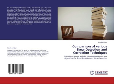 Comparison of various Skew Detection and Correction Techniques Loveleen Kaur
