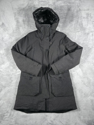 Helly Hansen Womens Jacket Small Insulated Parka Ski Waterproof Coat Black 
