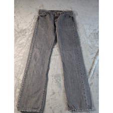 Levi's 501 Original Fit Jeans Mens 36x36 Gray Straight Leg Denim Pant