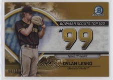 2023 Bowman Bowman Scouts Top 100 Gold Refractor 44/50 Dylan Lesko #BTP-99 0wp8