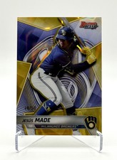 2025 Bowman’s Best Jesús Made Gold Lava Refractor /50 Brewers