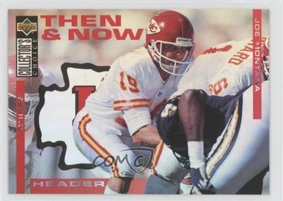1994 Upper Deck Collector's Choice Then & Now Header Joe Montana HOF 1pj5