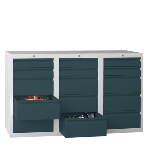 Schubladenschrank / 900 x 1.500 mm / 12 x 200 mm / Tragkraft 30 kg - Bild 1 von 4