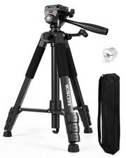 60 Inches Heavy Duty Aluminum Tripod, 0.8mm Thick Laser Level Tripod with 360...