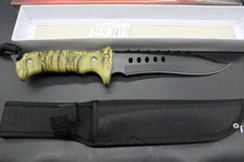 Tac Xtreme Knife TX-015DC 12" Fixed Black Blade Camo Handle