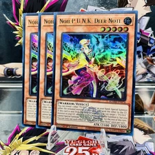 3x Yugioh Playset Noh-P.U.N.K. Deer Note BLMM-EN076 Ultra Rare 1st Ed Near Mint