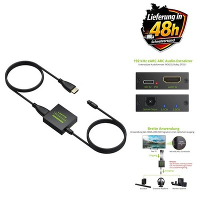HDMI ARC eARC Audio Extractor auf Toslink 24 Bit 192 kHz LiNKFOR