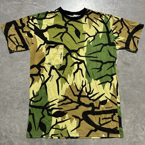 Vintage Predator Camouflage Kurzarm Tasche T-Shirt Größe Large Made In USA
