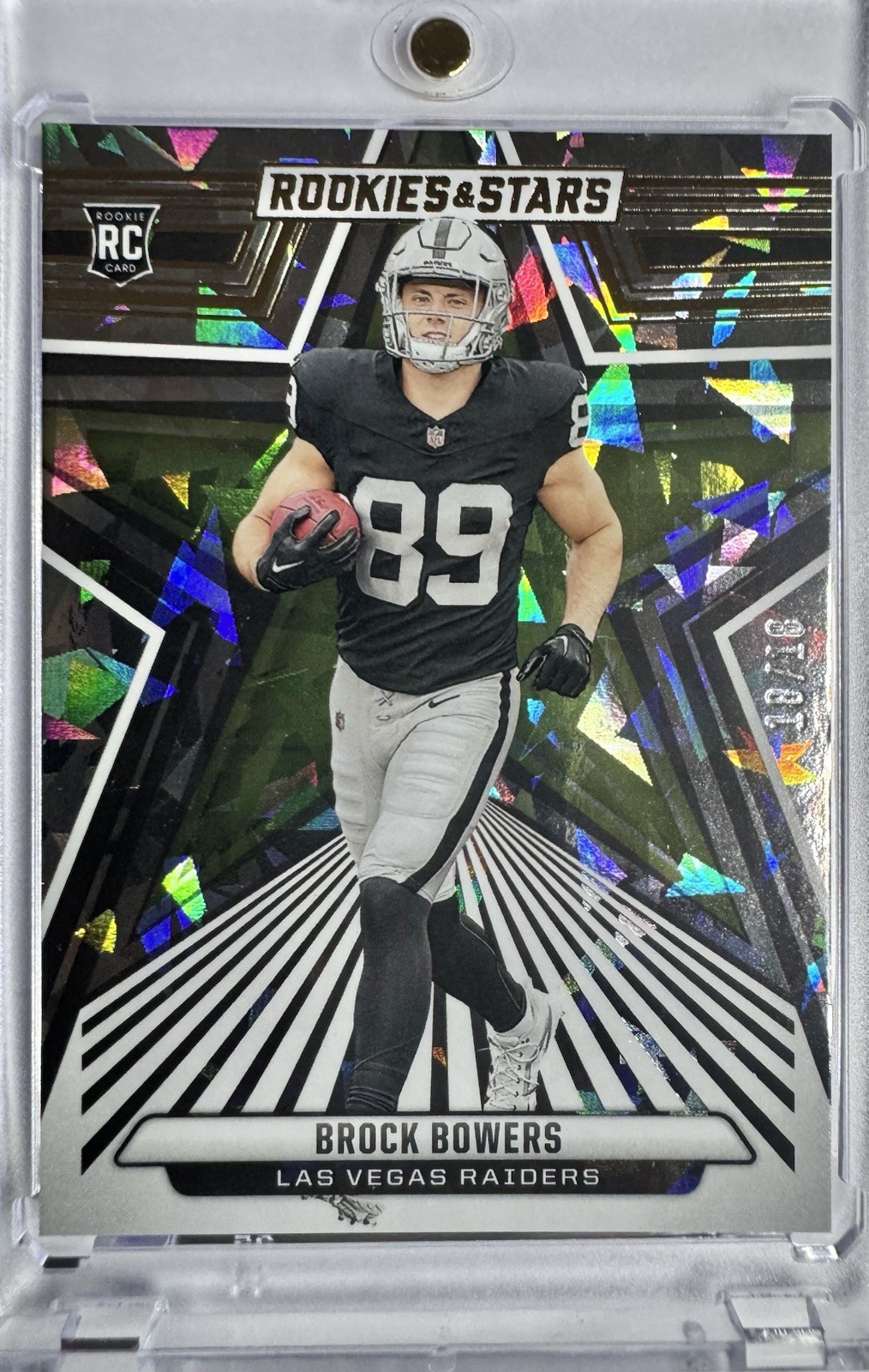 2024 Panini Rookies & Stars - Ice FOTL #114 Brock Bowers RC 10 / 18