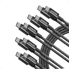 Anker USB C to USB C Cable, Type-C 60W Fast Charging Cable 6 FT, 5Pack for Iph