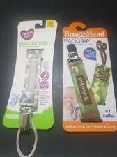Set of 2 different Pacifier Clips - Parents Choice and BooginHead 