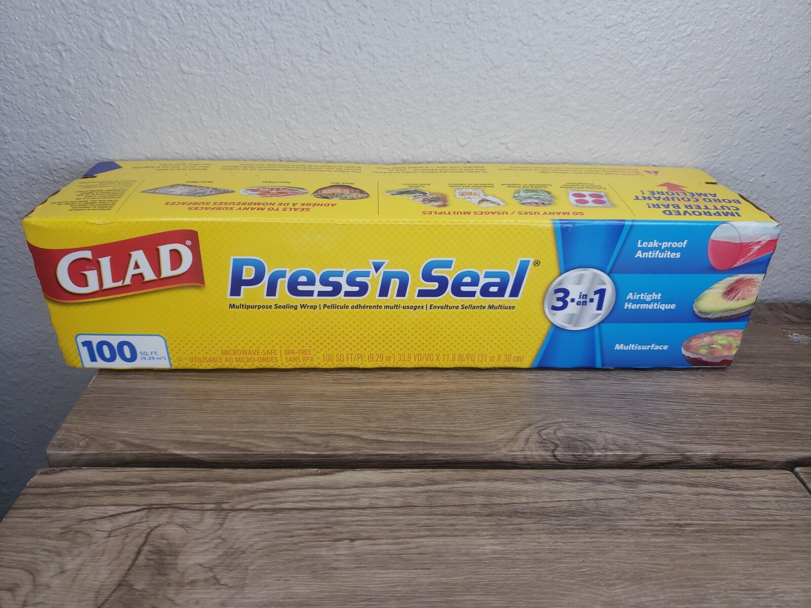 Glad Press N Seal Plastic Food Wrap 100 Sq Ft Clear For Sale Online Ebay